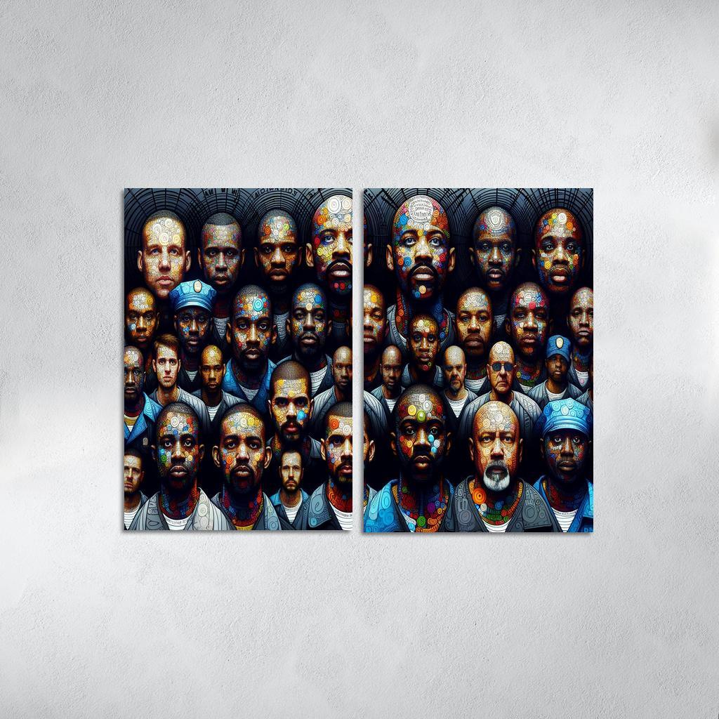 Echoes of Silence The Plight of the Incarcerated 2 Piece HD Canvas Wall Art-Original Frame