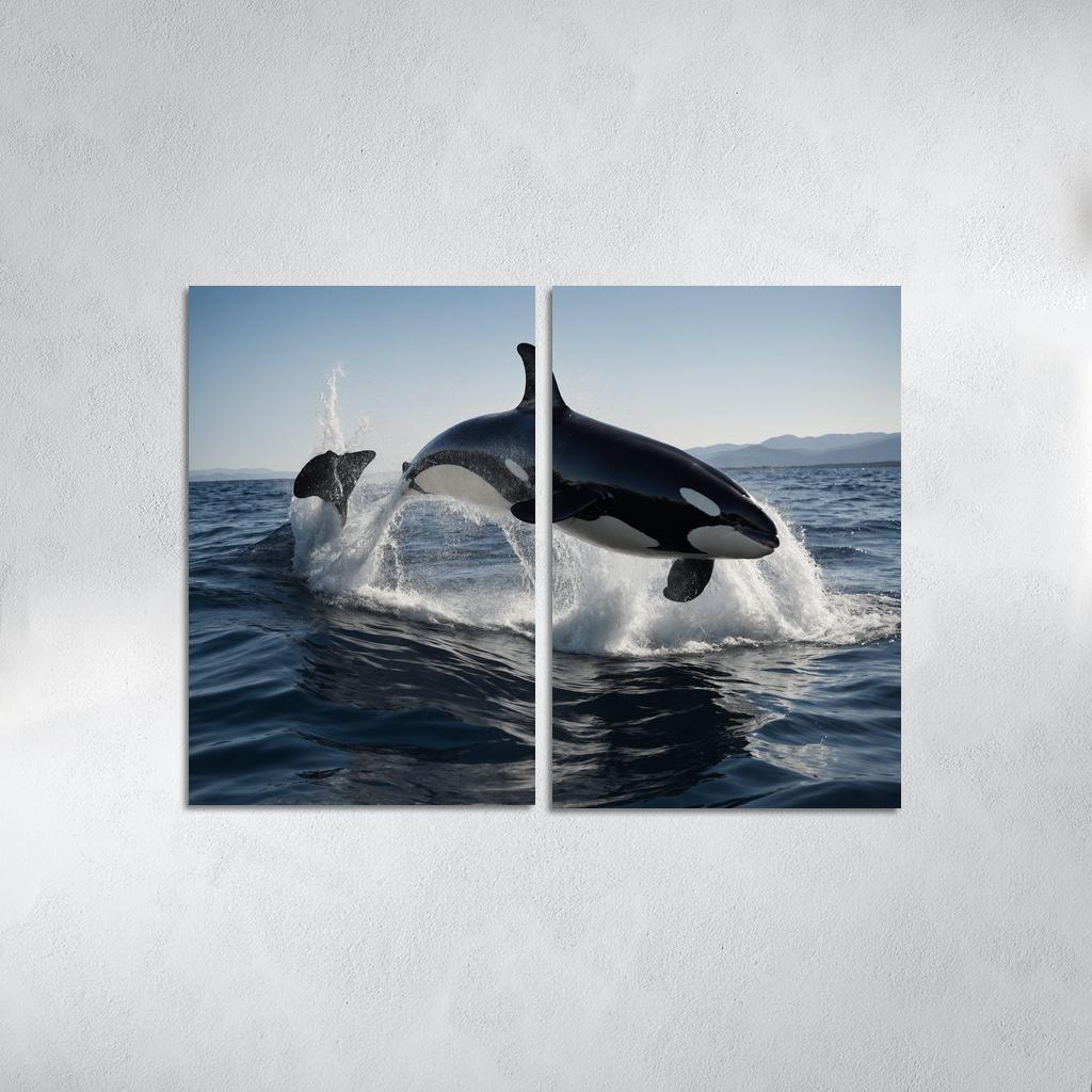 The Magnificent Orca In The Deep Ocean Framed Paintings