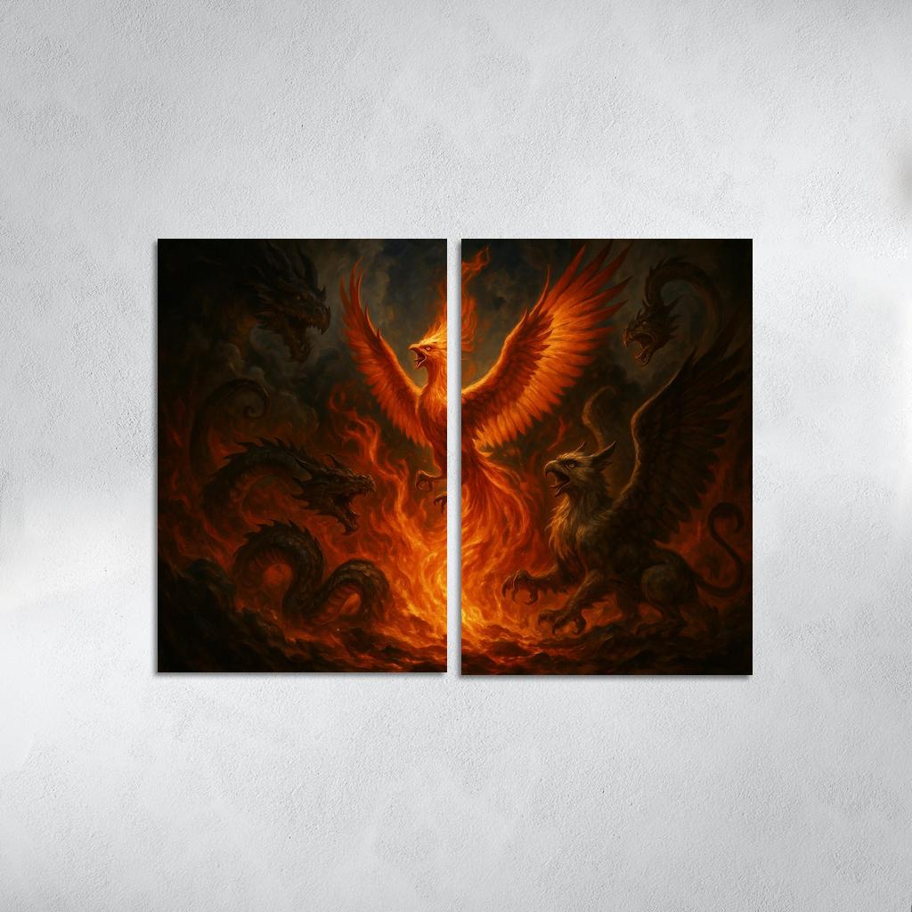 Mythical Beasts - Legendary Creatures Framed Paintings