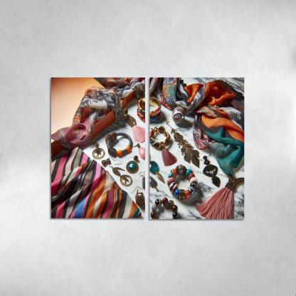 Artistic Accessories Statement Pieces 2 Piece HD Canvas Wall Art-Original Frame