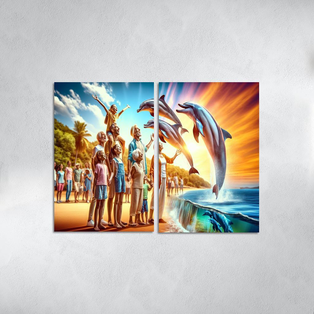 Dolphin Watch Point Wildlife Experience Custom Paintings Frame