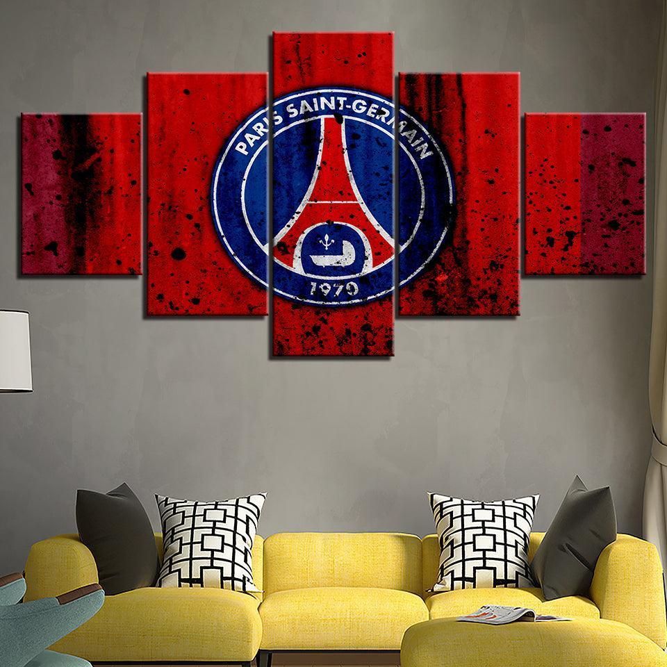 Paris Saint-Germain 5 Piece HD Multi Panel Canvas Wall Art Frame-Original Frame
