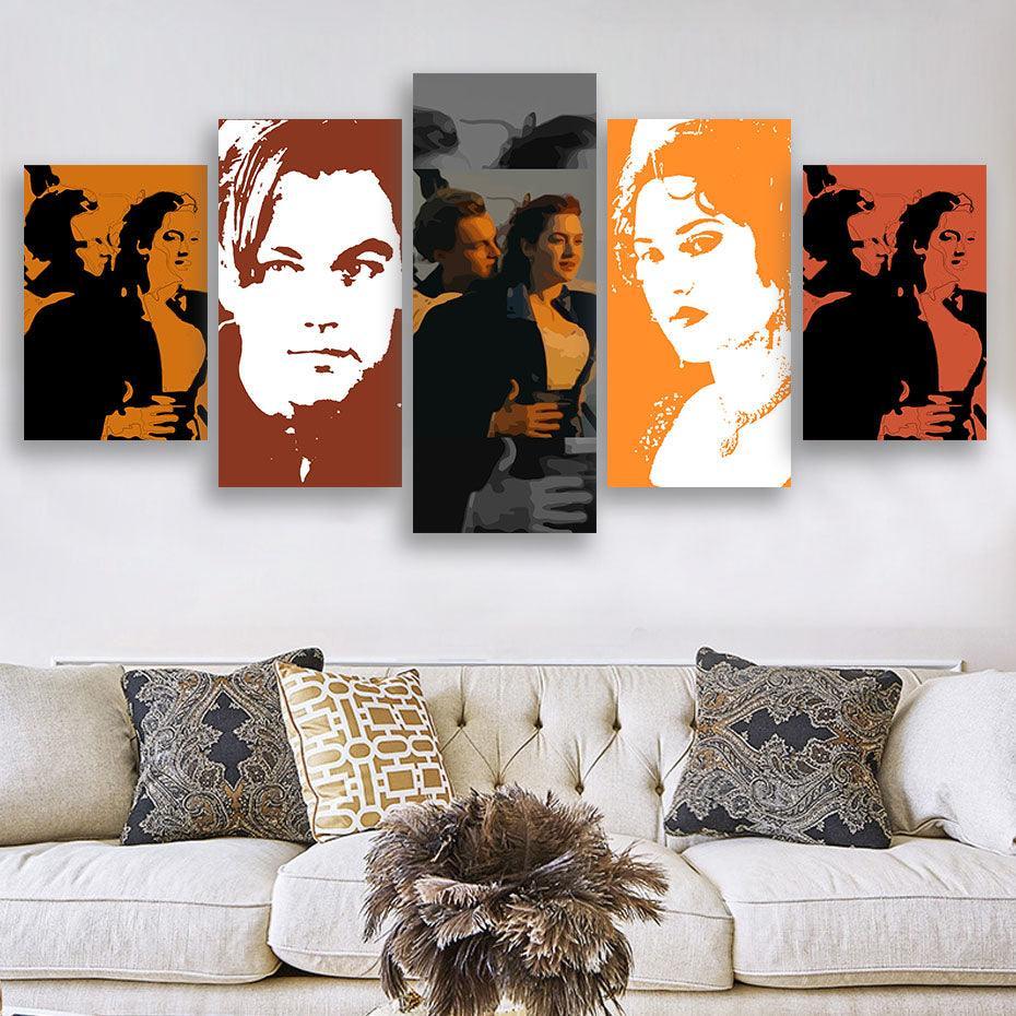 Titanic 5 Piece HD Multi Panel Canvas Wall Art Frame-Original Frame