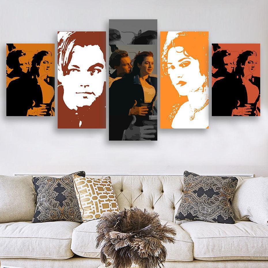 Titanic 5 Piece HD Multi Panel Canvas Wall Art Frame-Original Frame