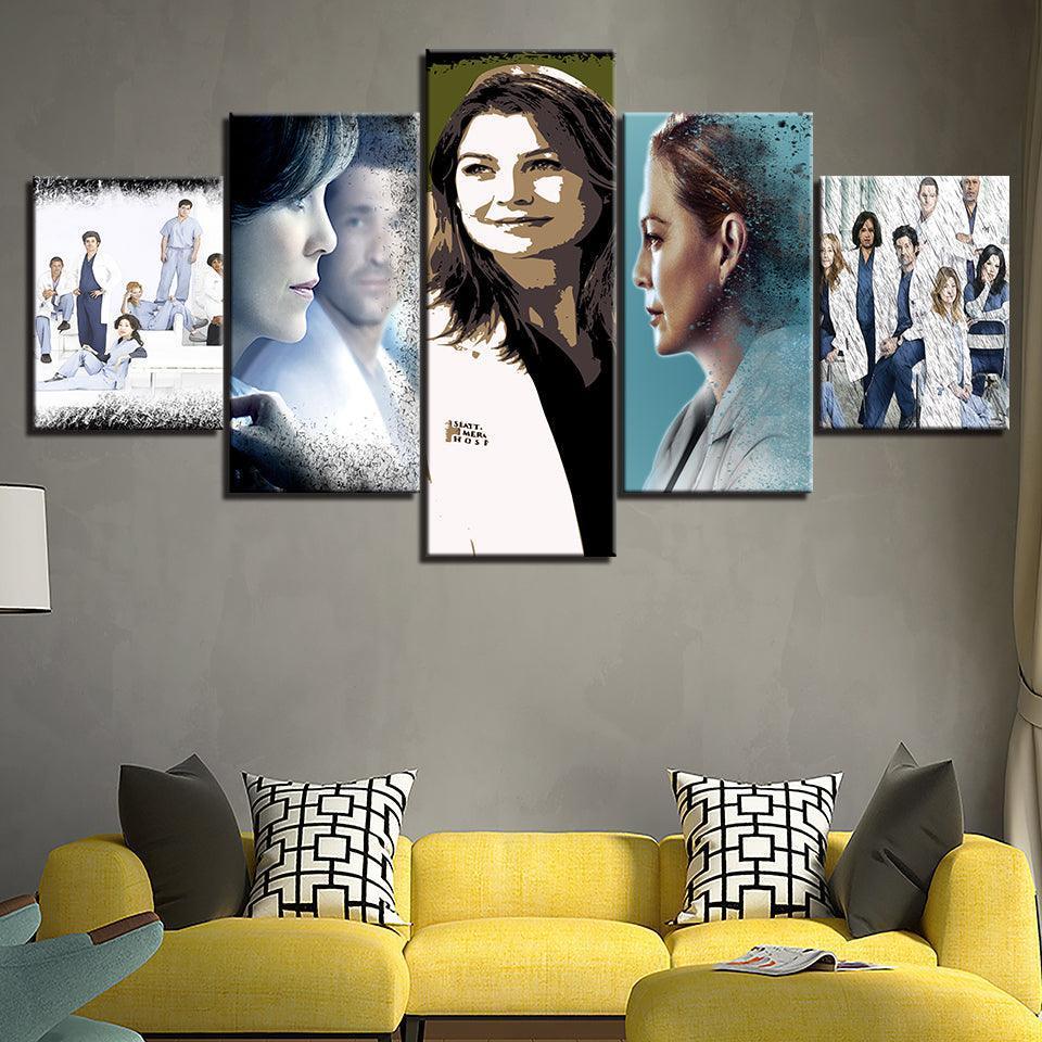 TV Series 5 Piece HD Multi Panel Canvas Wall Art-Original Frame