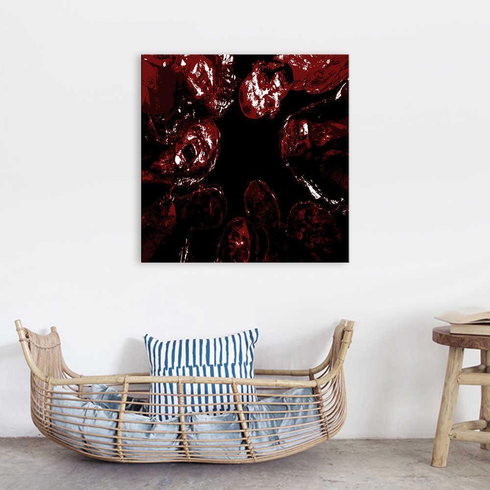 Red Zombies 1 Piece HD Multi Panel Canvas Wall Art Frame-Original Frame