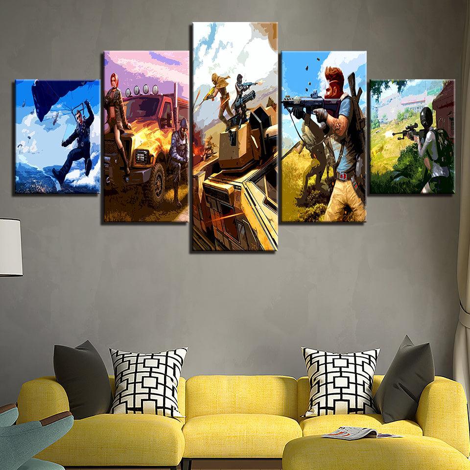 The Extreme Race Team 5 Piece HD Multi Panel Canvas Wall Art Frame-Original Frame