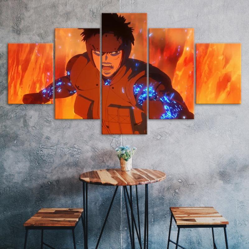Fighting Super Hero 5 Piece HD Multi Panel Canvas Frames-Original Frame