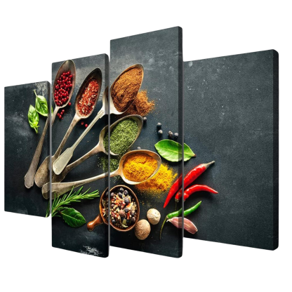 4 Modern Kitchen Canvas Wall Art