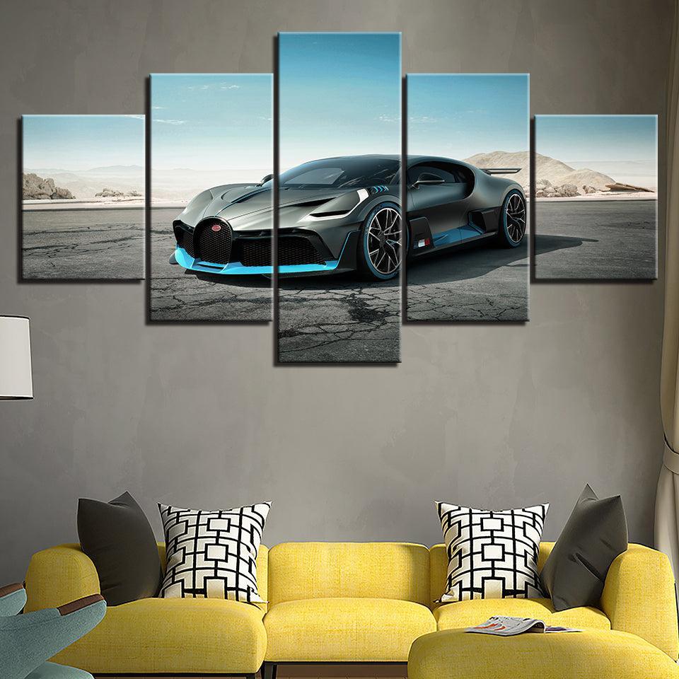 Bugatti 5 Piece HD Multi Panel Canvas Wall Art Frame-Original Frame