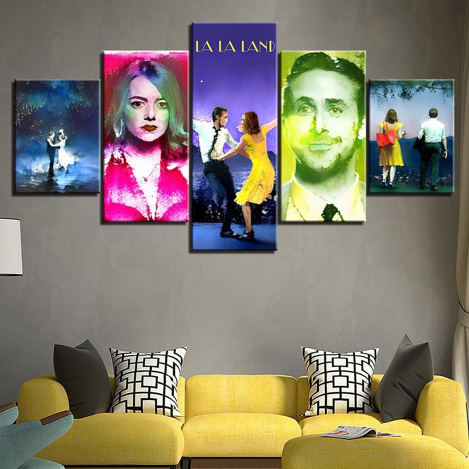 La La Land 5 Piece HD Multi Panel Canvas Wall Art Frame-Original Frame