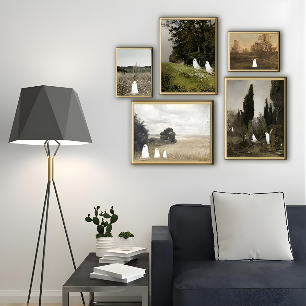 Vintage Country Landscape Gallery Wall Art 5 Piece Set
