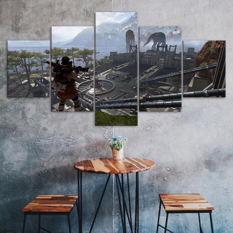 Battlefield 5 Piece HD Panel Canvas Wall Art Frame-Original Frame