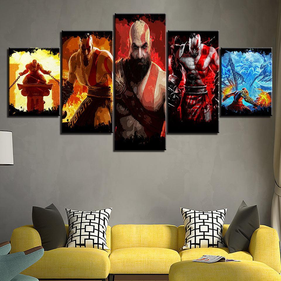 The Red Tatto Team 5 Piece HD Multi Panel Canvas Wall Art Frame-Original Frame