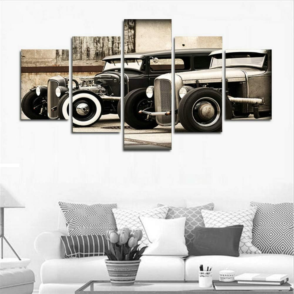 Vintage Truck 5 Panel Canvas Art