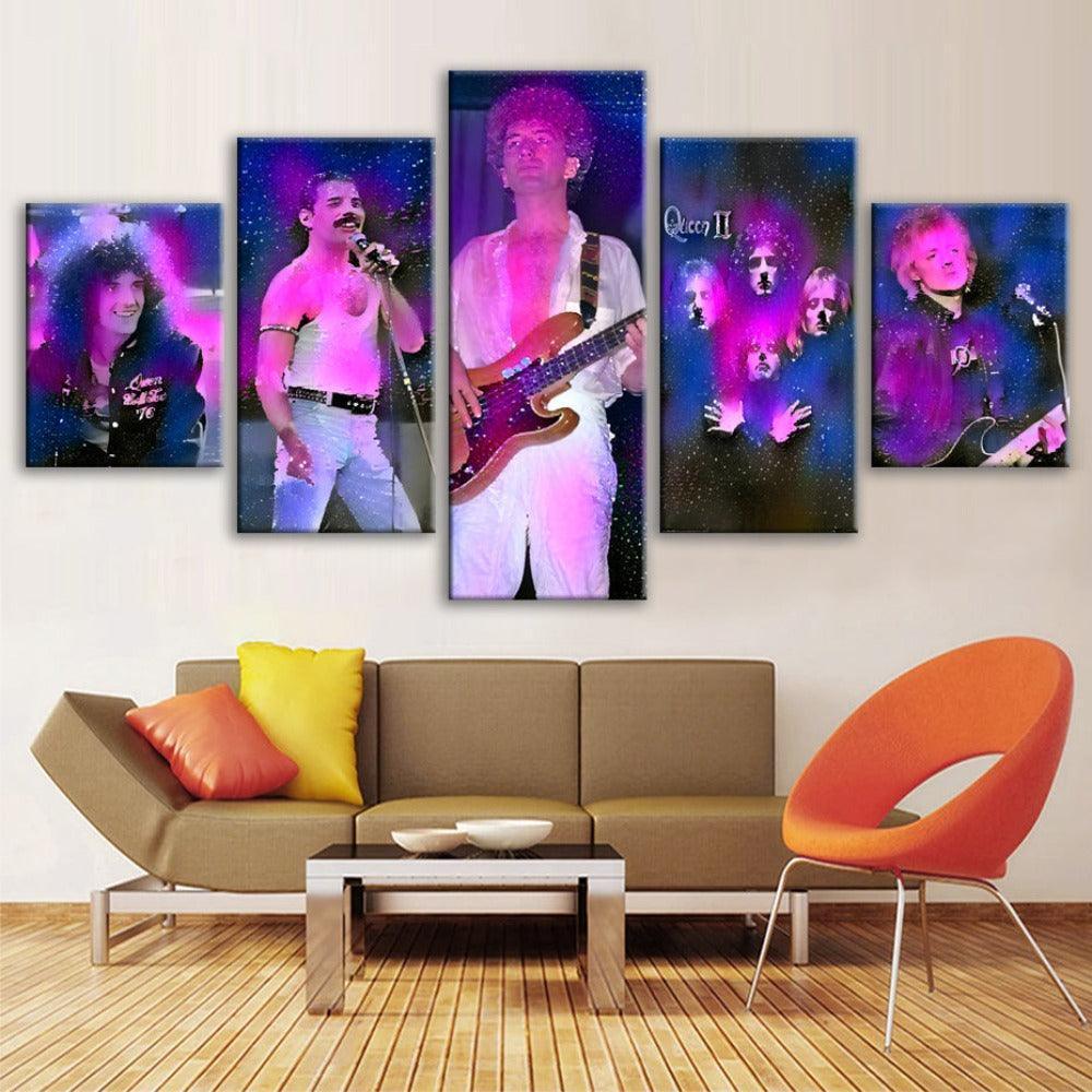 Queen Group 5 Piece HD Multi Panel Canvas Wall Art-Original Frame