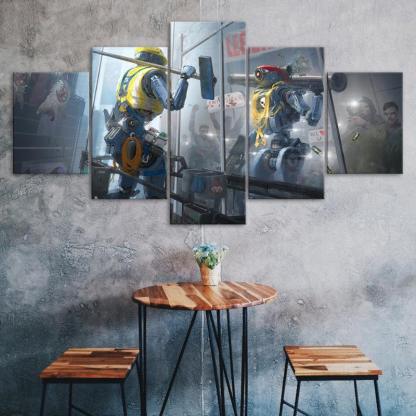 5 Piece Battleground HD Multi Panel Canvas Frames-Original Frame