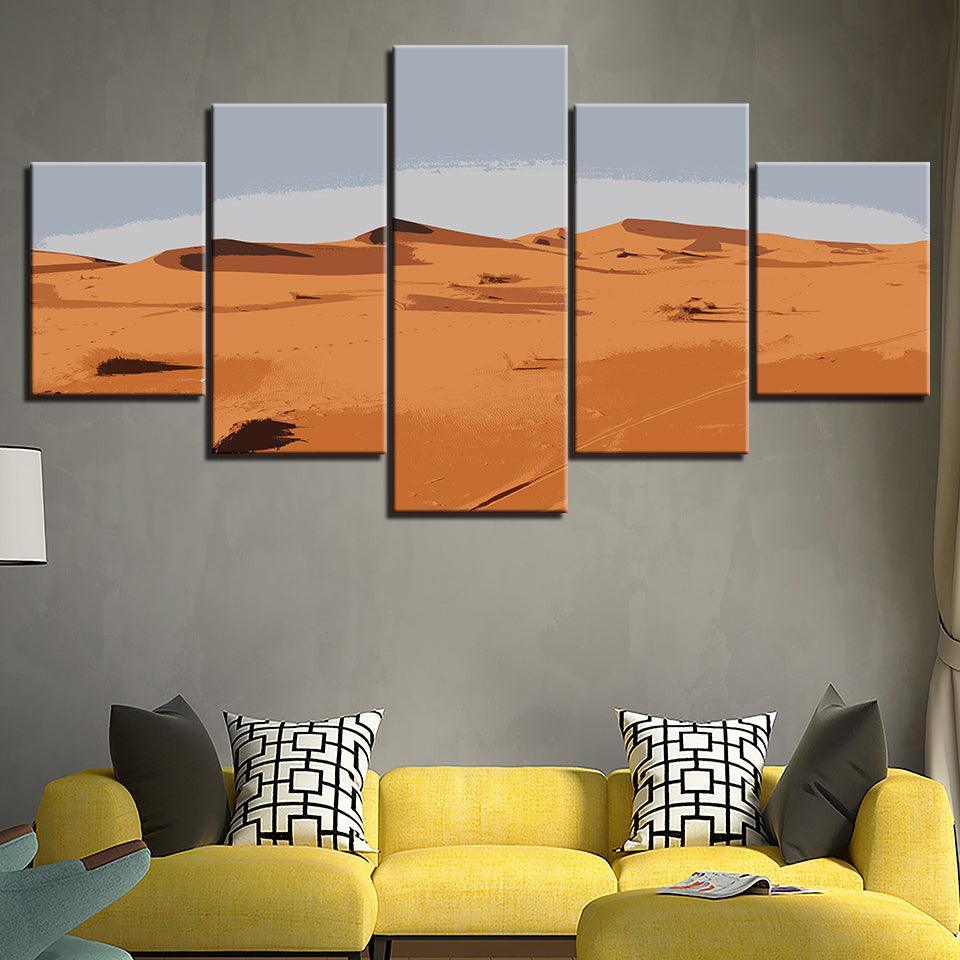 The Abstract Desert 5 Piece HD Multi Panel Canvas Wall Art Frame-Original Frame