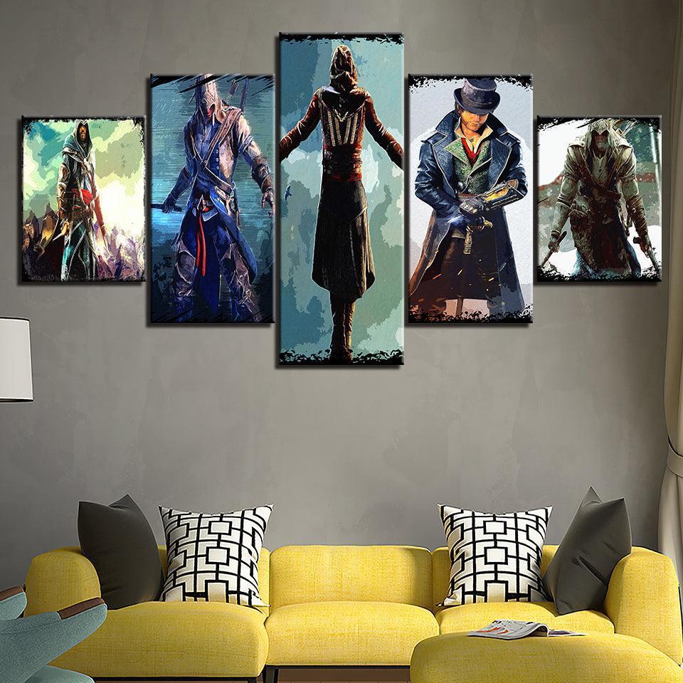 The Magical Punch Team 5 Piece HD Multi Panel Canvas Wall Art Frame-Original Frame