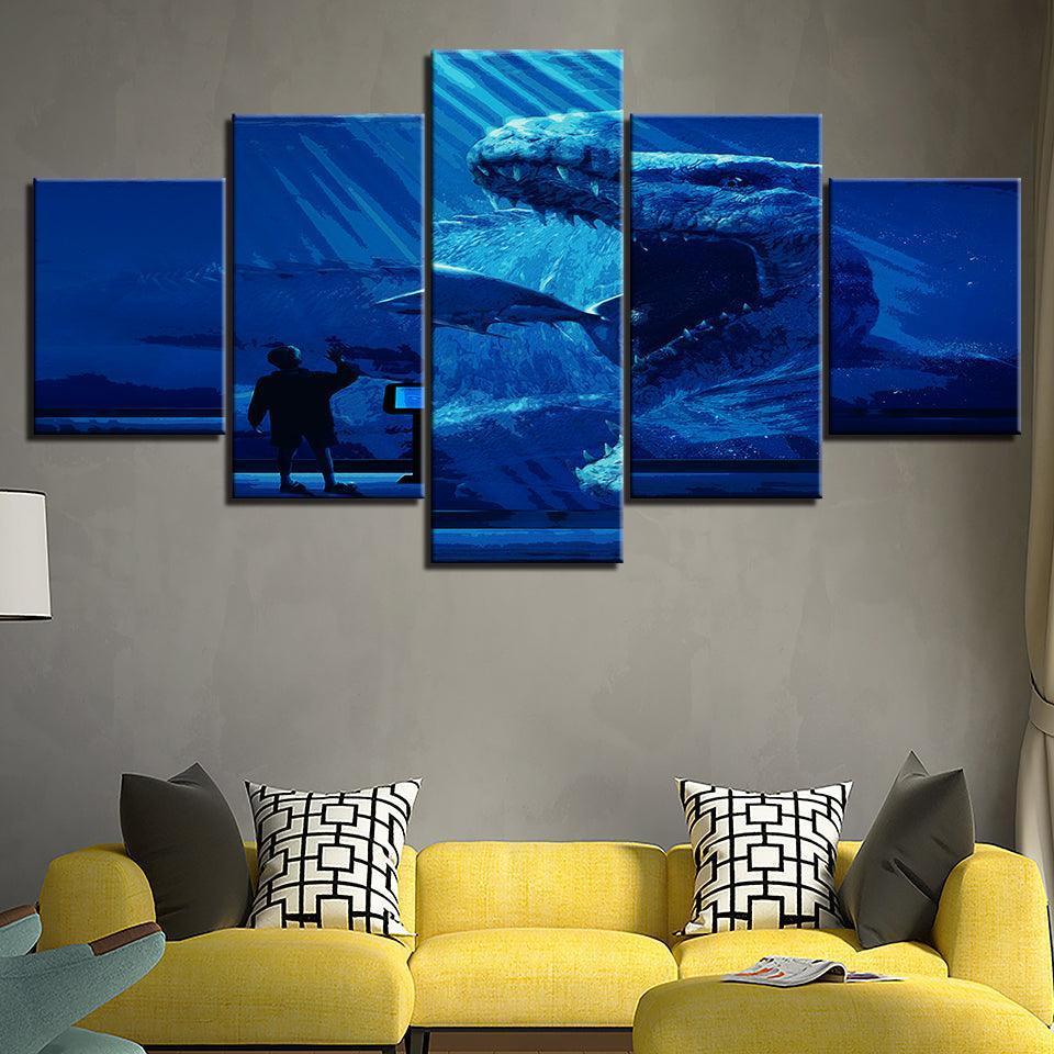 The Animal Of The Ocean 5 Piece HD Multi Panel Canvas Wall Art Frame-Original Frame