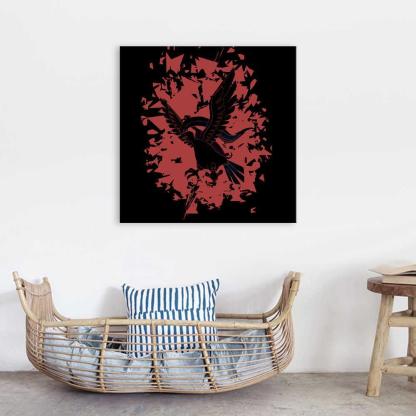 Abstract Eagle & Snake 1 Piece HD Multi Panel Canvas Wall Art Frame-Original Frame