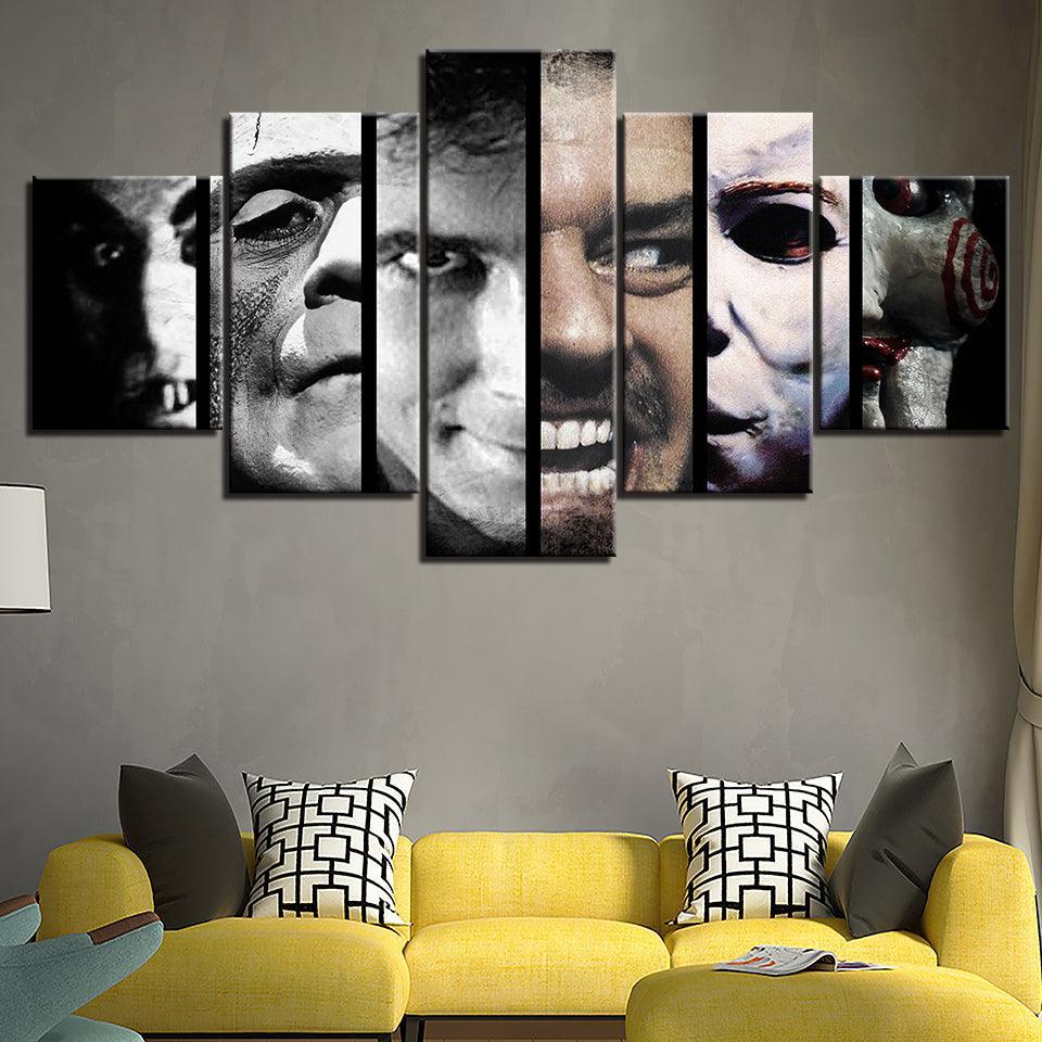 Horror Movies Characters HD Multi Panel Canvas Wall Art Frame-Original Frame