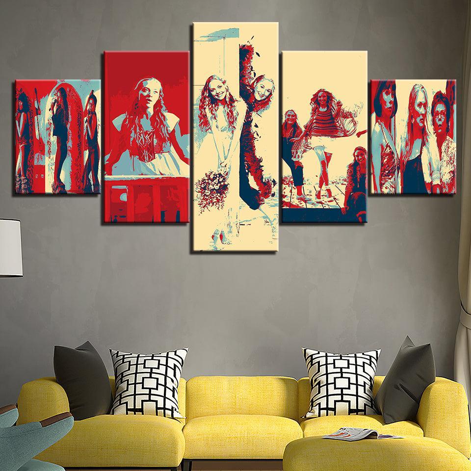 Mamma Mia Movie 5 Piece HD Multi Panel Canvas Wall Art Frame-Original Frame