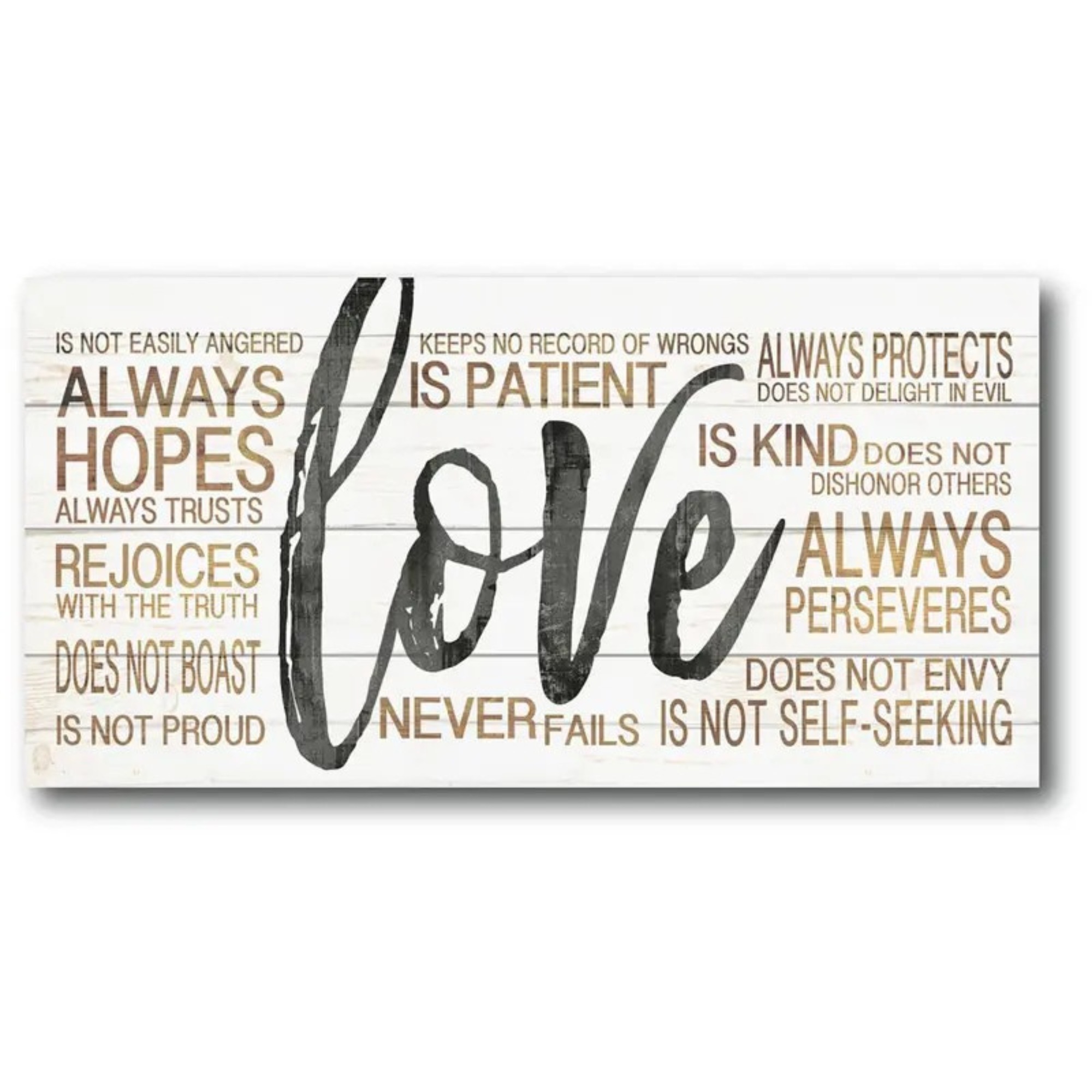 Romantic Quote Text Canvas Wall Art Landscape