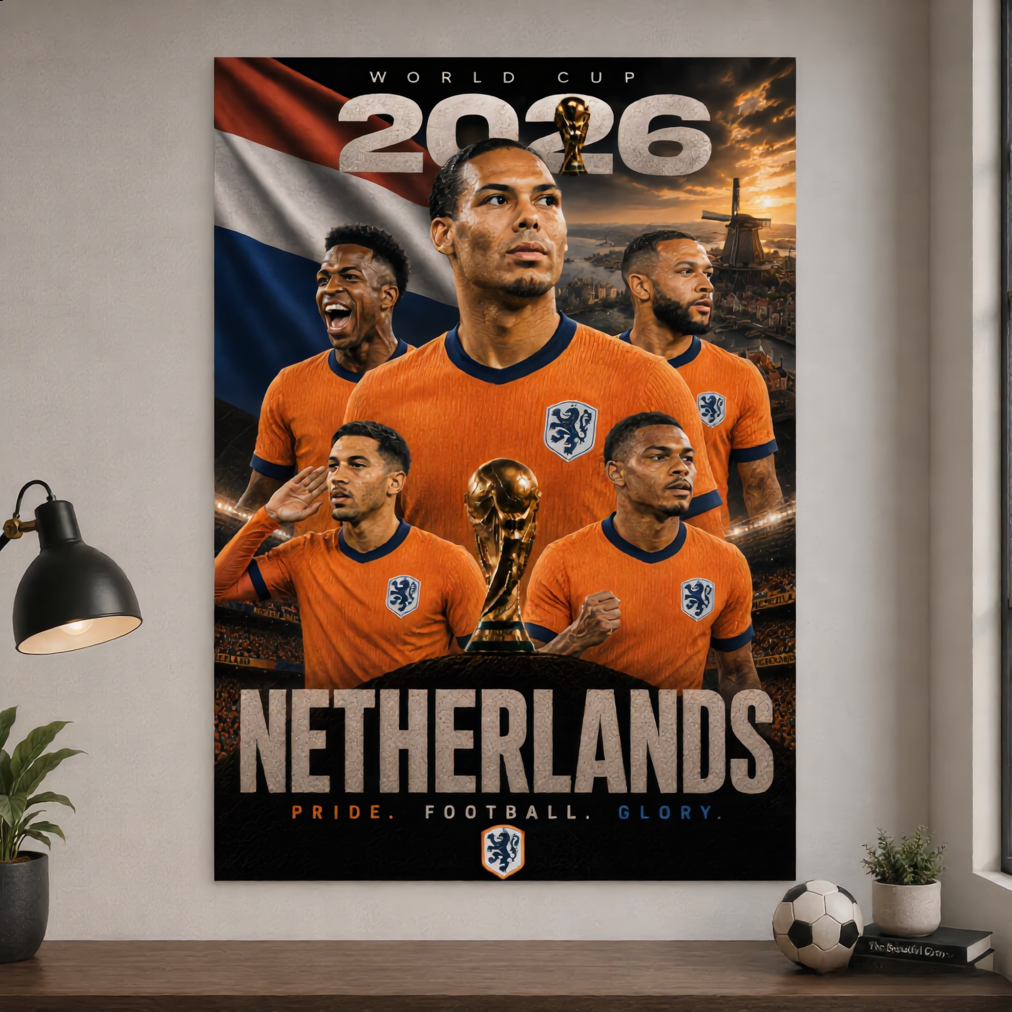 World Cup 2026 Netherlands Football Team Poster And Wall Frame