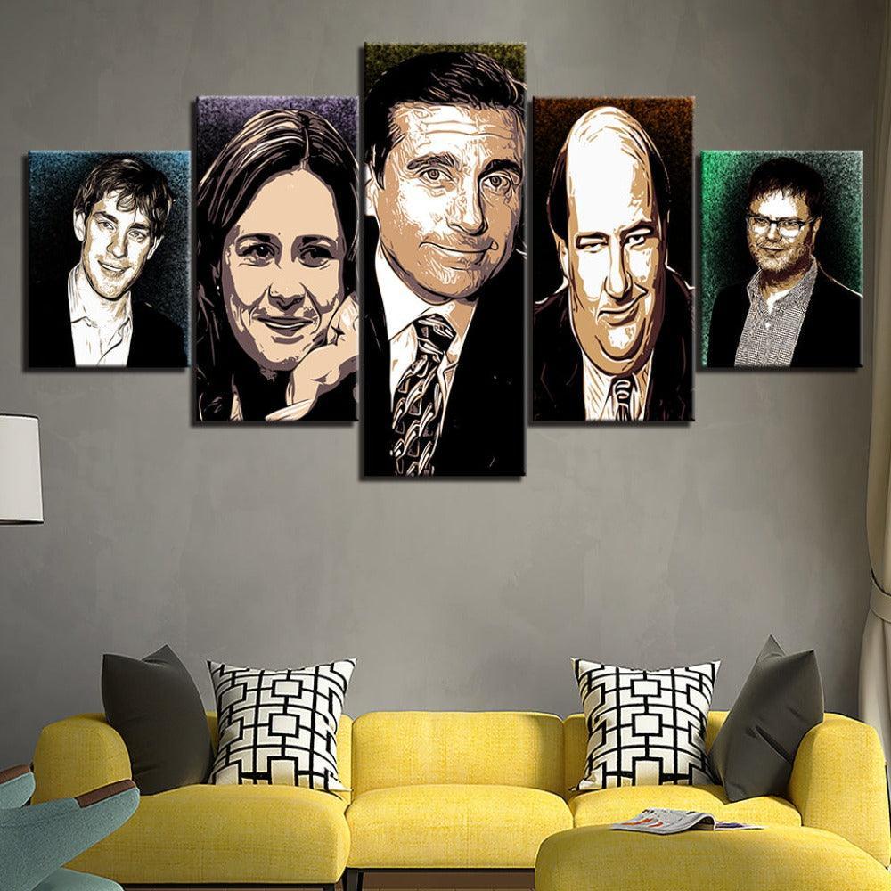 The Office 5 Piece HD Multi Panel Canvas Wall Art Frame-Original Frame