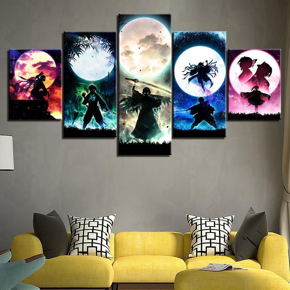 Demon Slayer HD Multi Panel Canvas Wall Art Frame-Original Frame