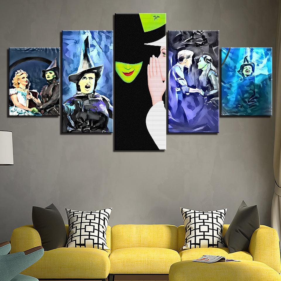 Wicked 5 Piece HD Multi Panel Canvas Wall Art Frame-Original Frame