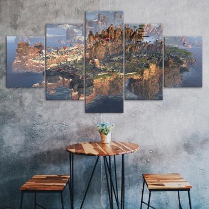 5 Piece Battlefield HD Multi Panel Home Decor Canvas-Original Frame