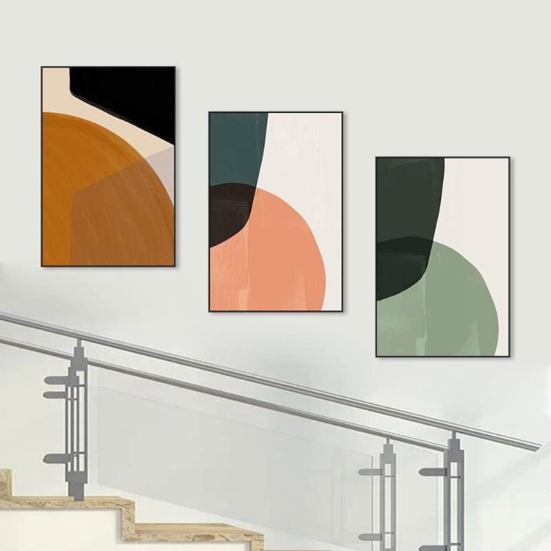 3 Pieces Minimalist Geometric Wall Art-Original Frame