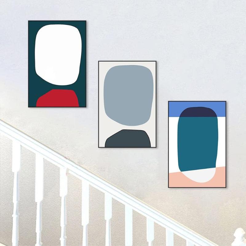 3 Pieces Minimalist Geometric Wall Art-Original Frame