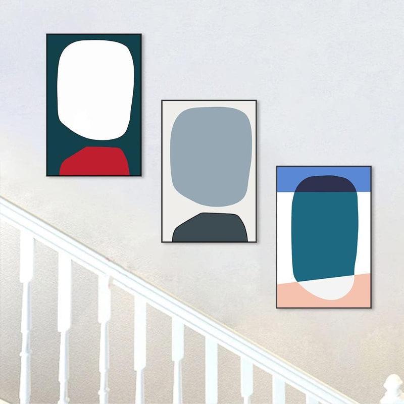 3 Pieces Minimalist Geometric Wall Art-Original Frame