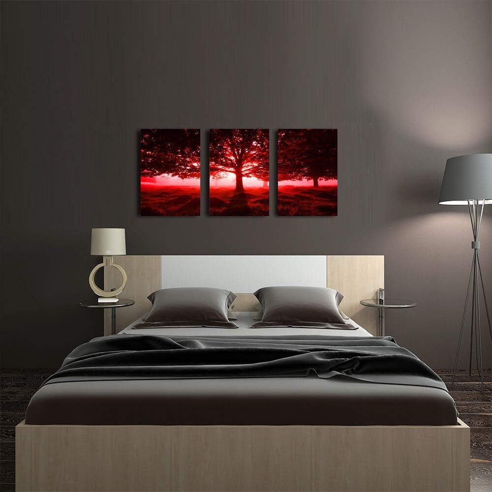 3 Pieces Ocean Beach Palm Wall Art For Room Home Decoration