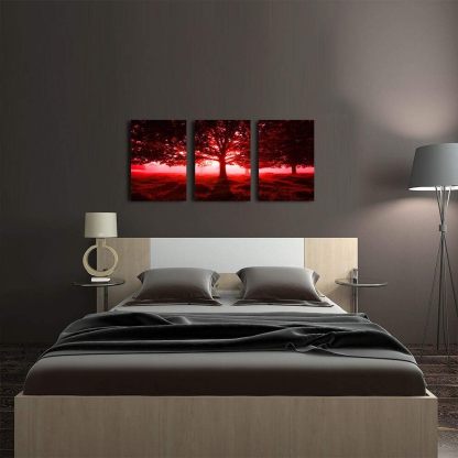 3 Pieces Ocean Beach Palm Wall Art For Room Home Decoration