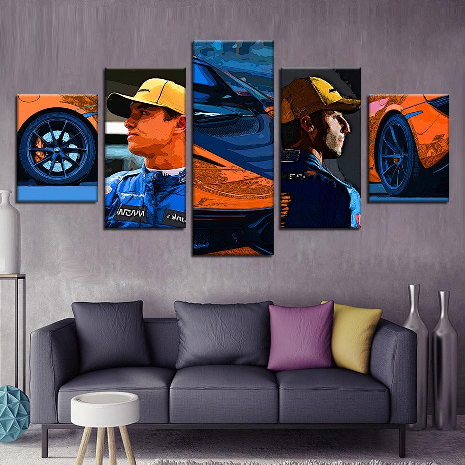 Mighty McLaren 5 Piece HD Multi Panel Canvas Wall Art Frame-Original Frame