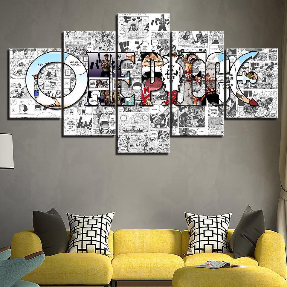 Comic Style 5 Piece HD Multi Panel Canvas Wall Art Frame-Original Frame