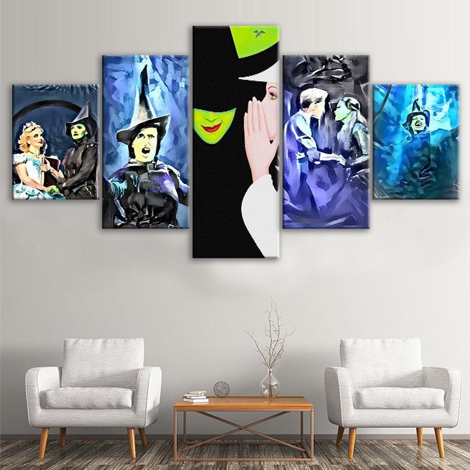 Wicked 5 Piece HD Multi Panel Canvas Wall Art Frame-Original Frame