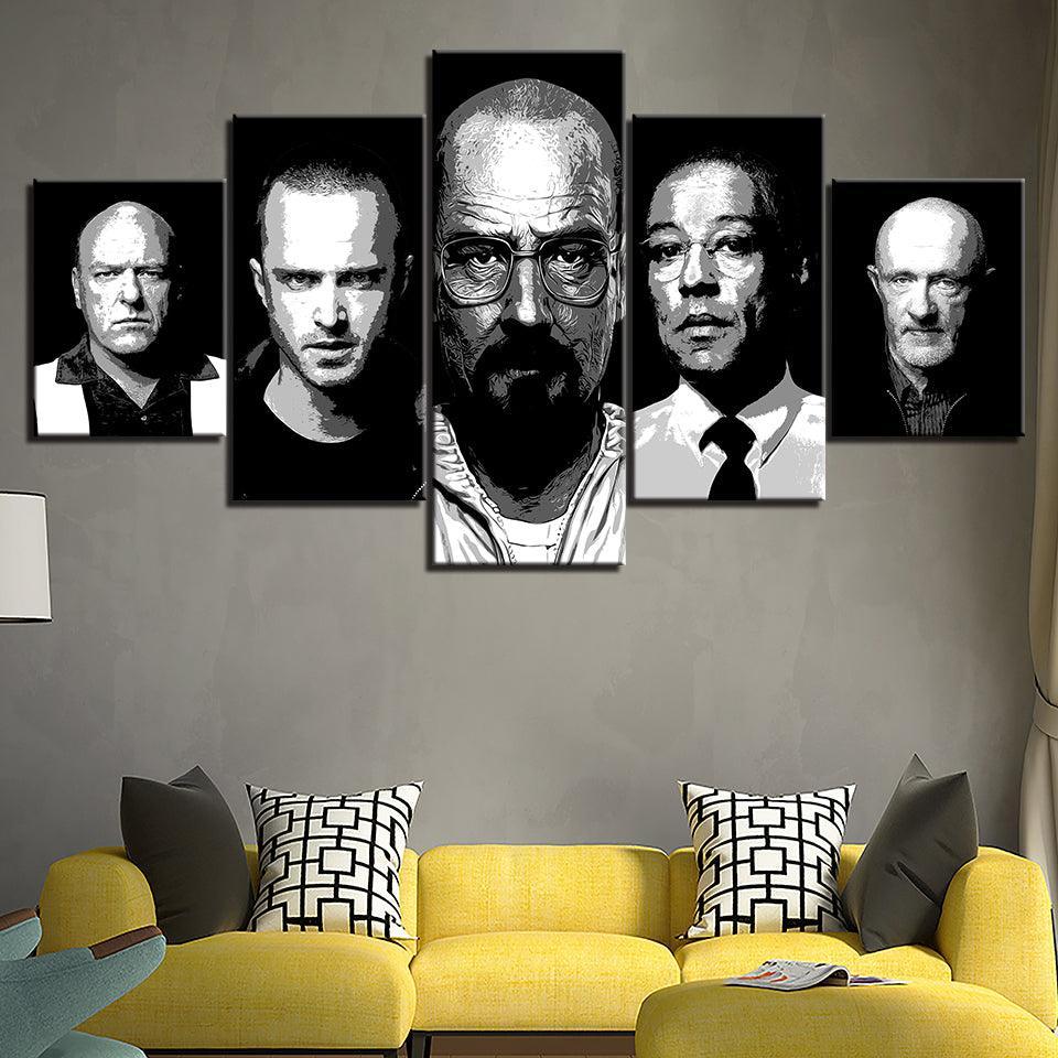 Breaking Bad 5 Piece HD Multi Panel Canvas Wall Art Frame-Original Frame