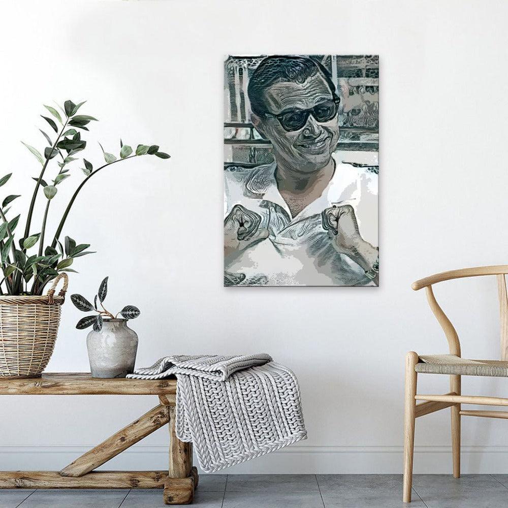 Leonardo Dicaprio The Wolf Of Wall Street 1 Piece HD Multi Panel Canvas Wall Art Frame-Original Frame