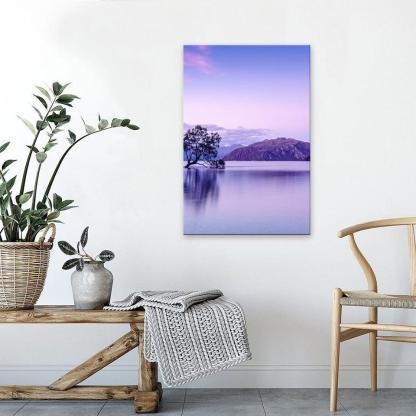 The Purple Mountains 1 Piece HD Multi Panel Canvas Wall Art Frame-Original Frame