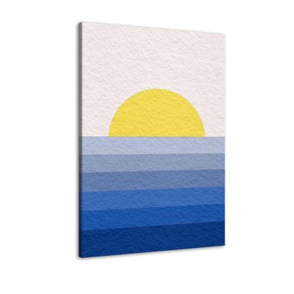 The Abstract White Sunset 1 Piece HD Multi Panel Canvas Wall Art Frame-Original Frame