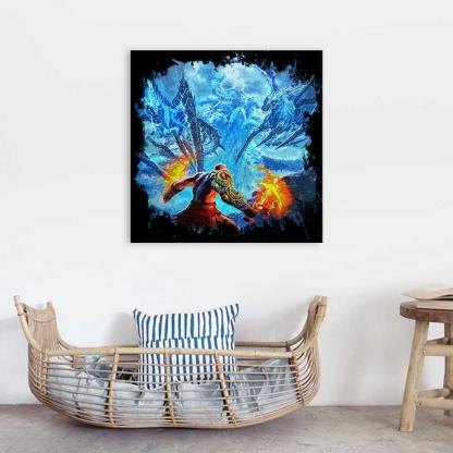 The Fire Fighter 1 Piece HD Multi Panel Canvas Wall Art Frame-Original Frame
