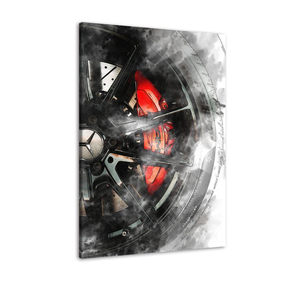 The Smokey Wheels 1 Piece HD Multi Panel Canvas Wall Art Frame-Original Frame