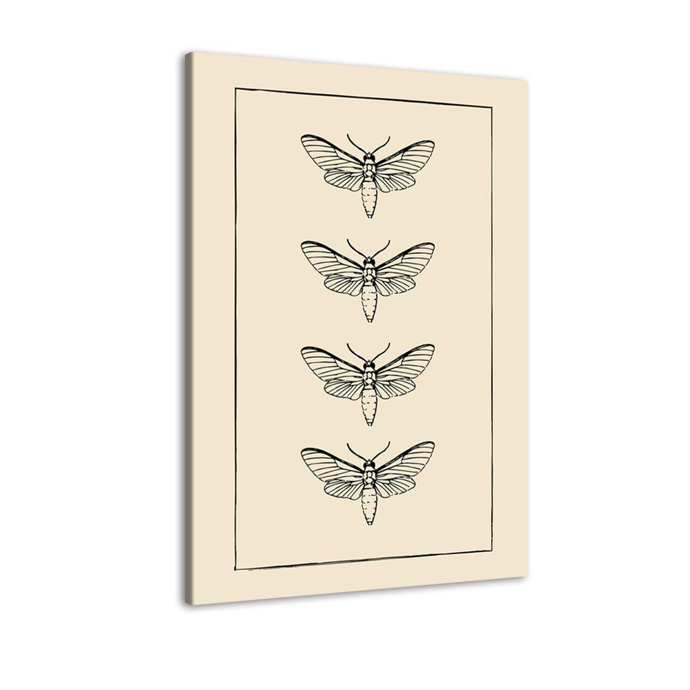 The Butterfly Collection 1 Piece HD Multi Panel Canvas Wall Art Frame-Original Frame