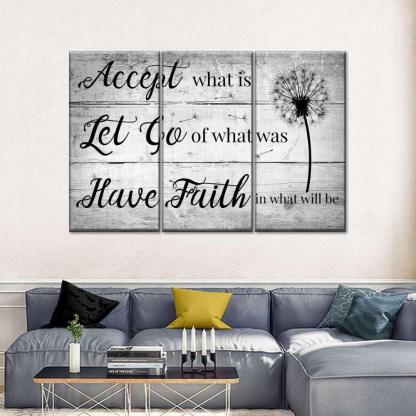 3 Pieces Black And White Dandelion Artwork Canvas Paintings-Original Frame