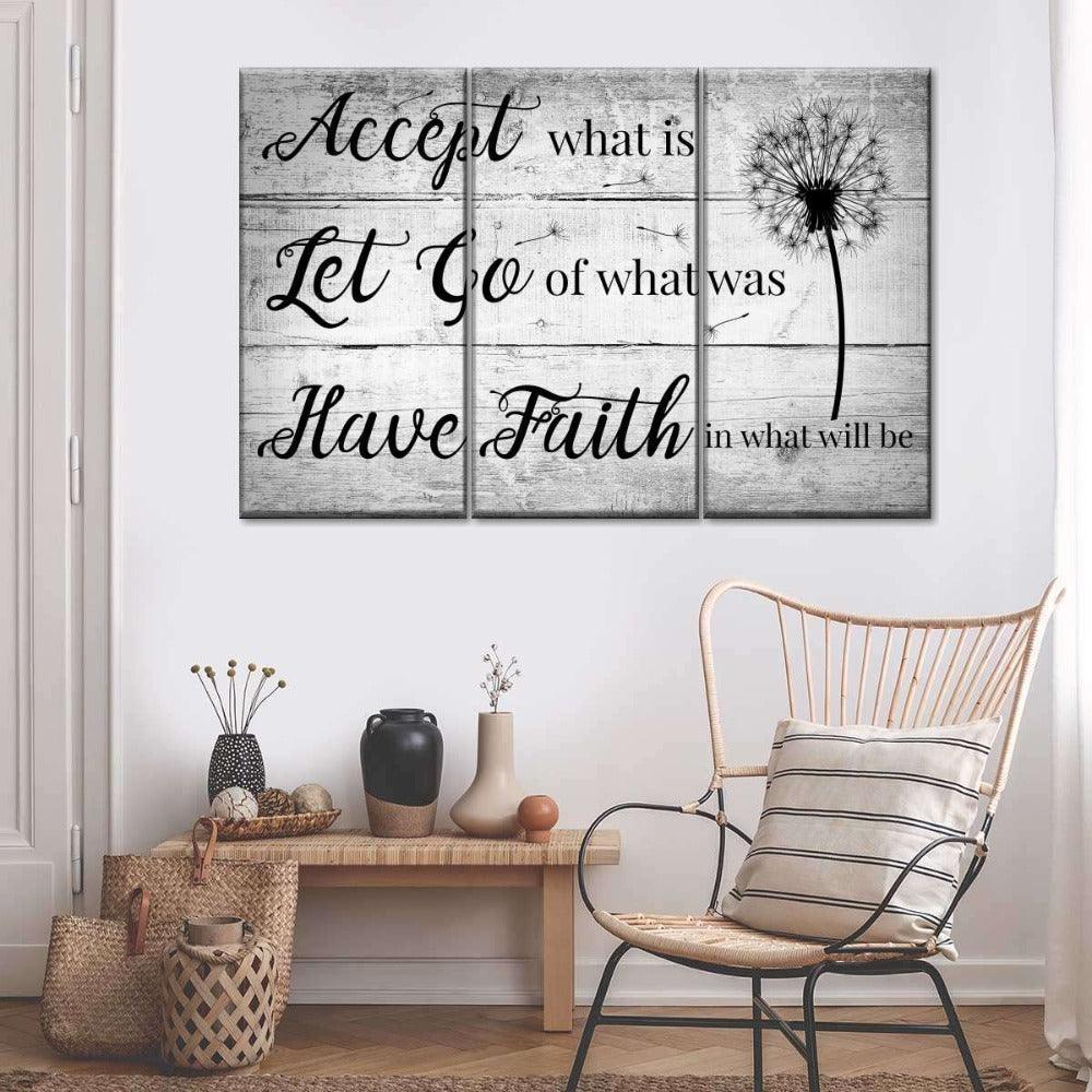 3 Pieces Black And White Dandelion Artwork Canvas Paintings-Original Frame